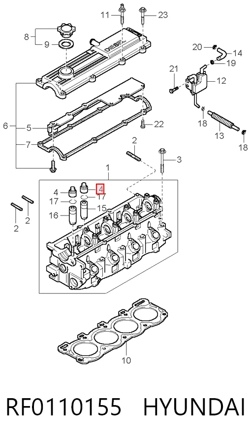 Сальники клапанов RF0110155 Taiho