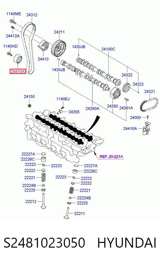 Ролик ремня ГРМ, паразитный HSC 2481023050