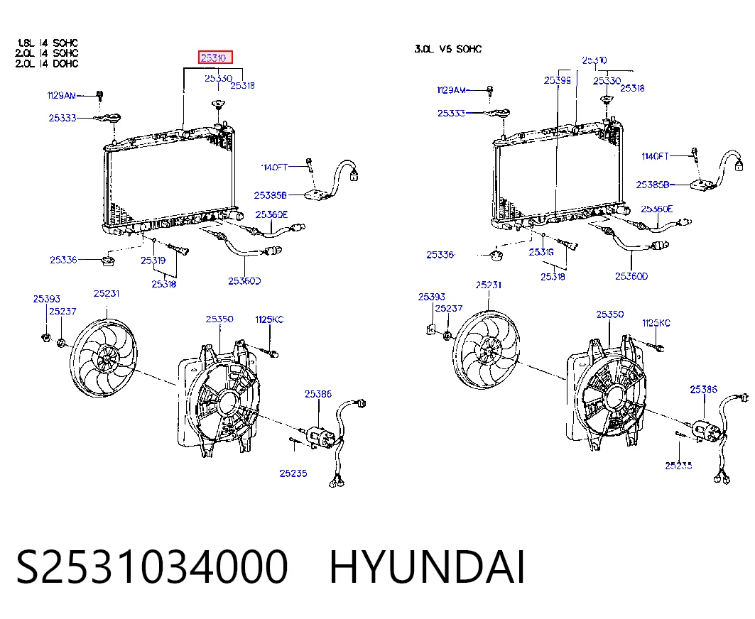 Купить 2531034000 Halla Радиатор водяной