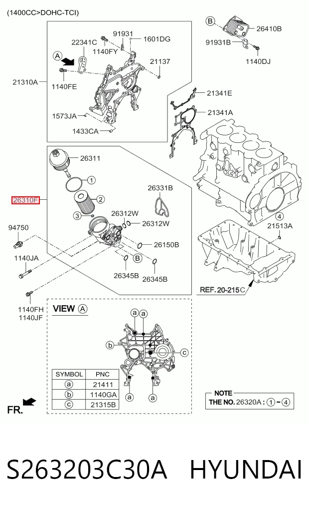 S263203C30A Hyundai/Kia Масляный фильтр двигателя