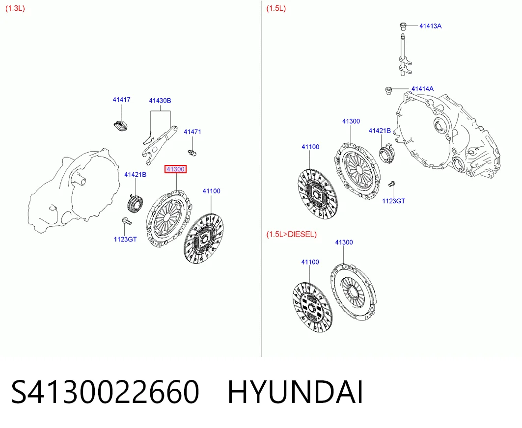 Нажимной диск сцепления на Hyundai Pony  