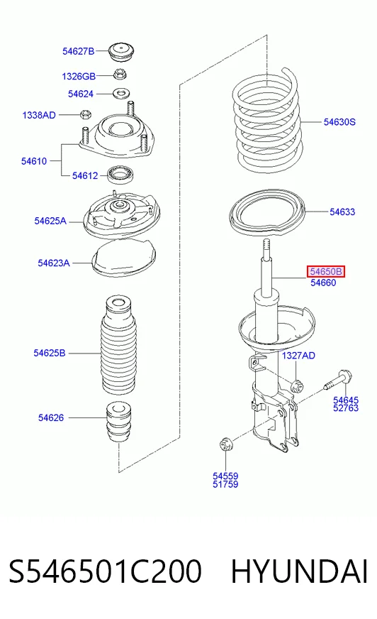 Амортизатор передней подвески левой Mando 546501C000 цена, от 29.89 USD