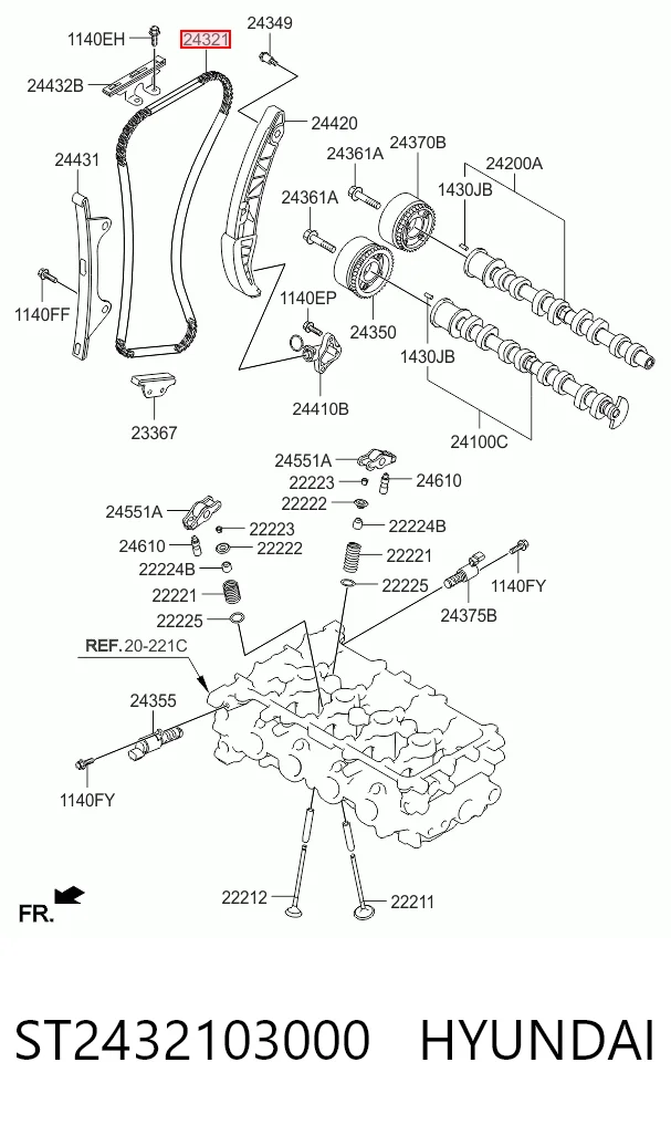  Цепь ГРМ Hyundai I10 