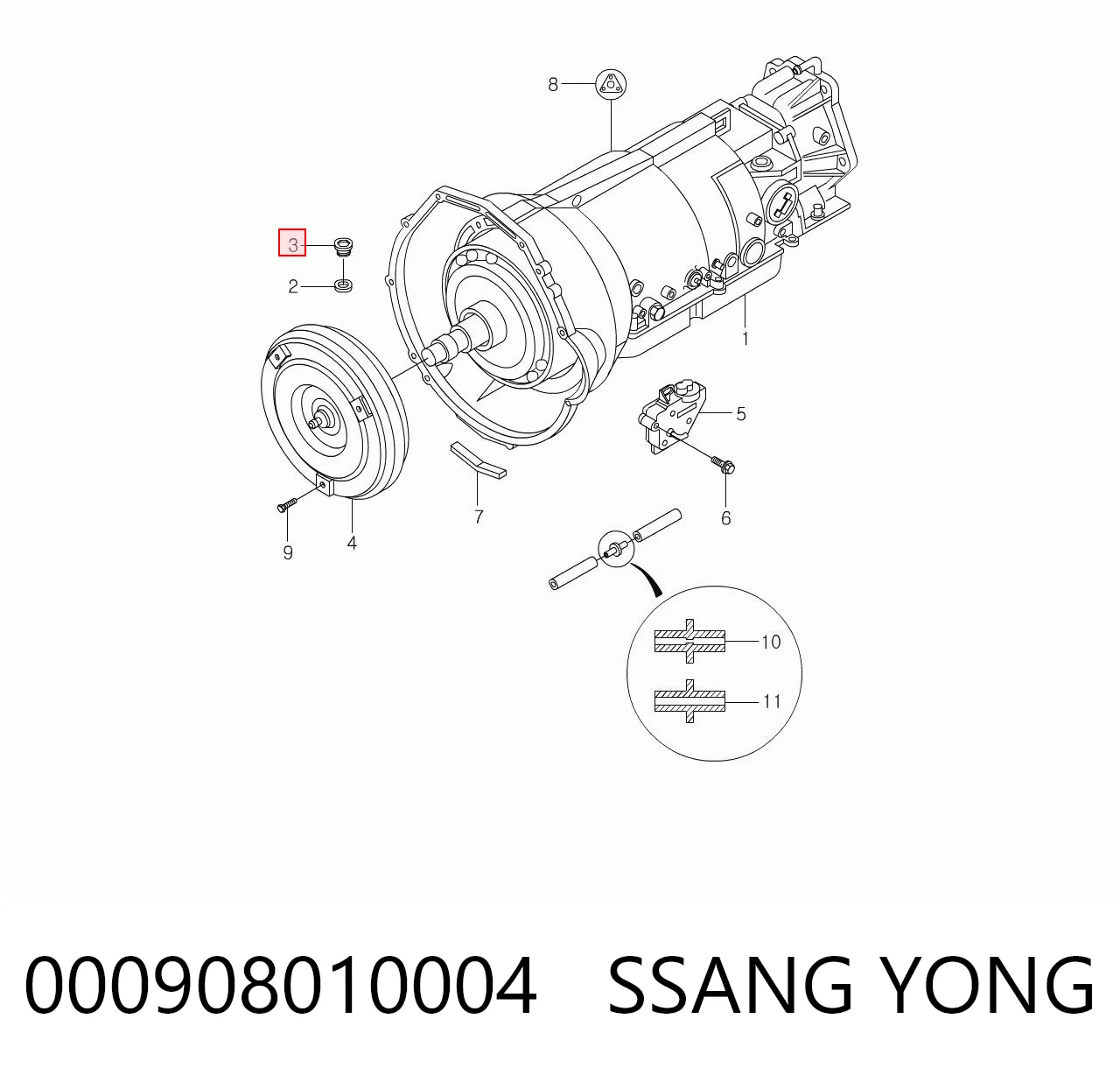 Купить A000908010004 Mercedes Пробка поддона АКПП