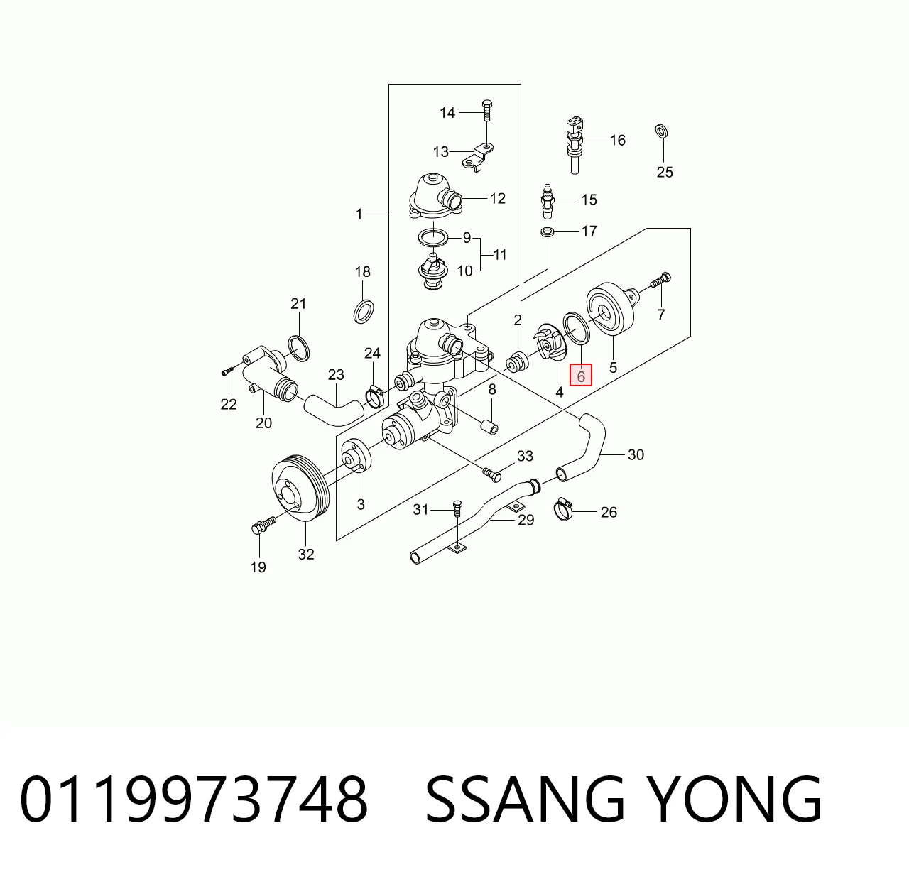 0119973748 Ssang Yong 
