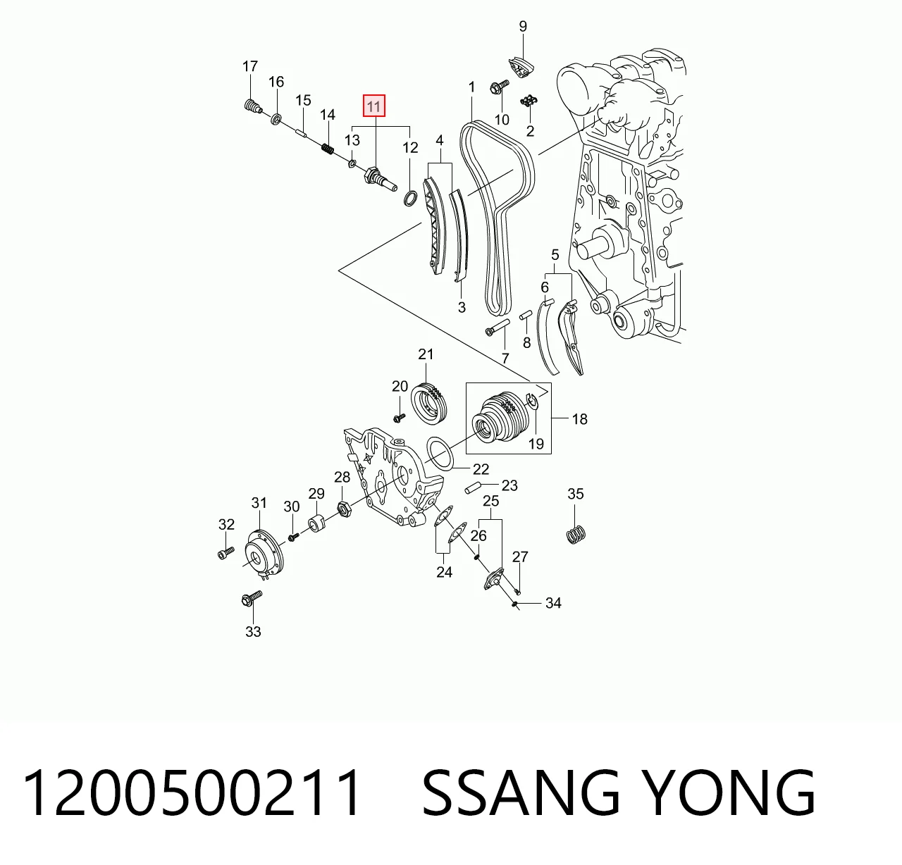 A1200500111 Mercedes Гидронатяжитель цепи