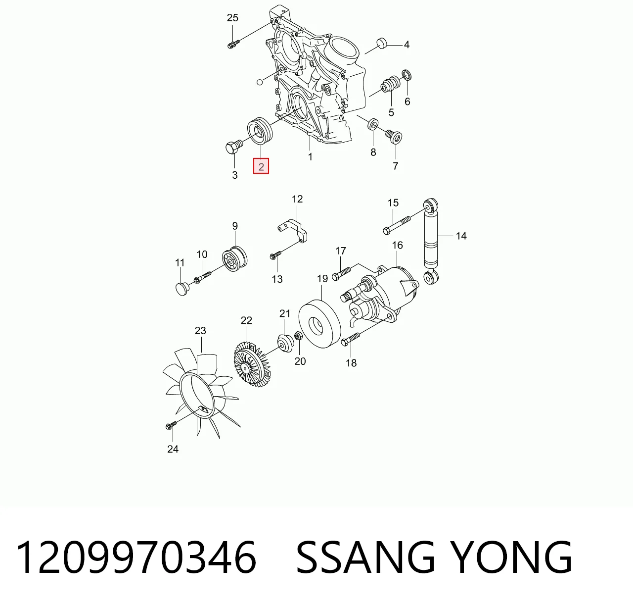 Сальник коленчатого вала SsangYong Actyon внедорожник (2011 - 2026) цена, от 6.49 USD