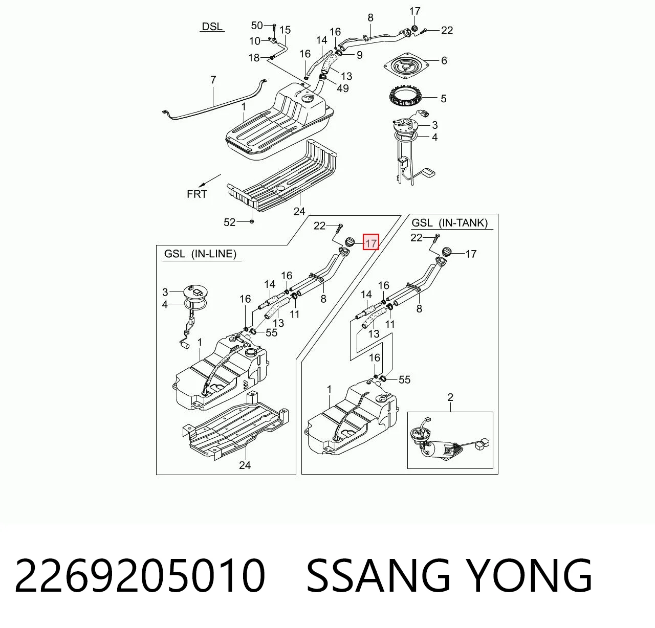2269205010 Ssang Yong 