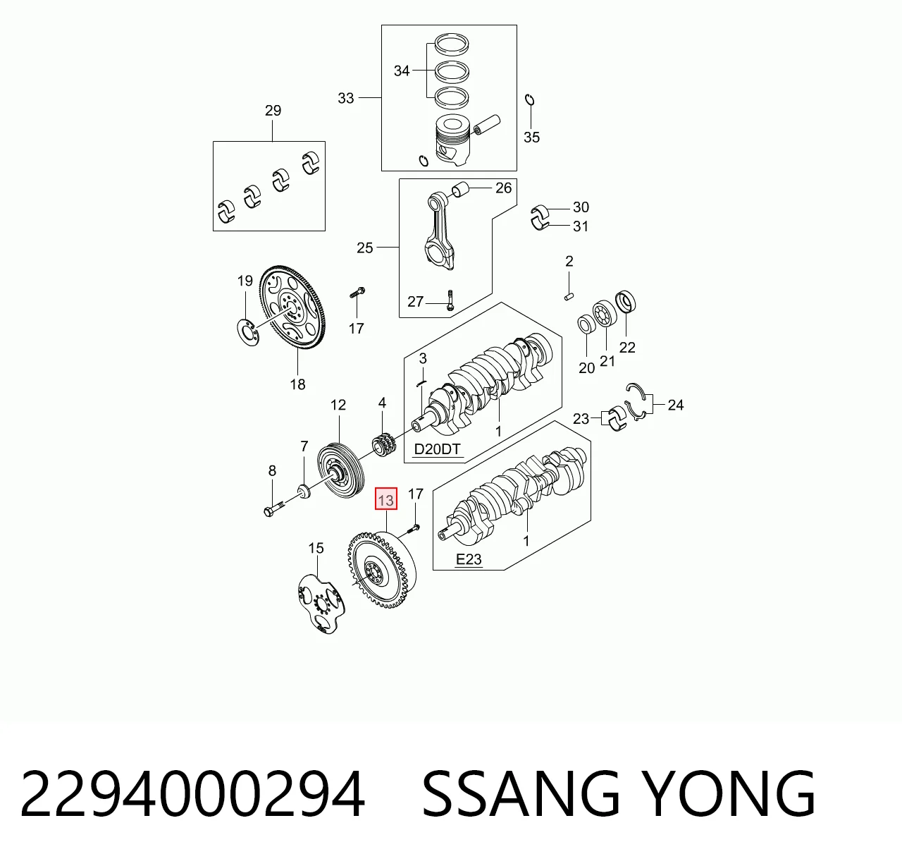 Купить 6650302205 Hyundai/Kia Маховик с зубчатым ободом