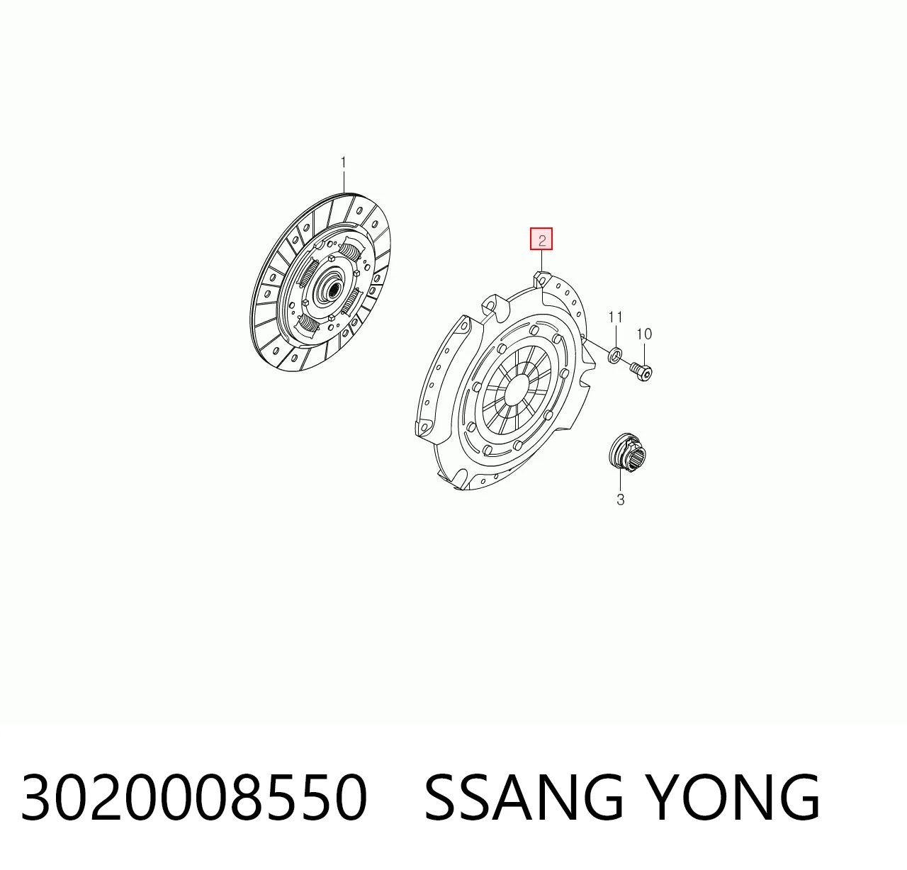  Корзина сцепления SsangYong Rexton 1