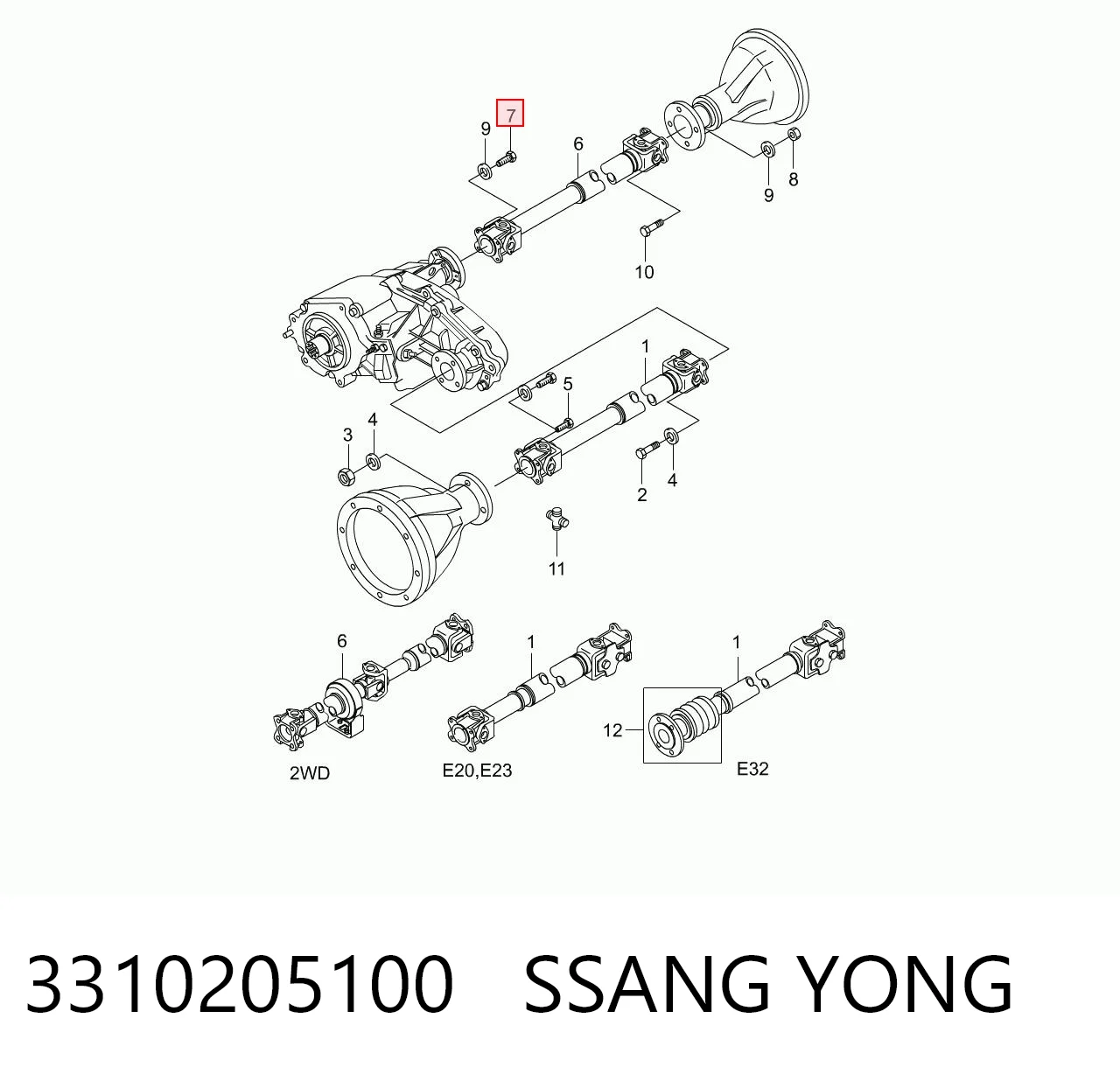 3310205100 Ssang Yong
