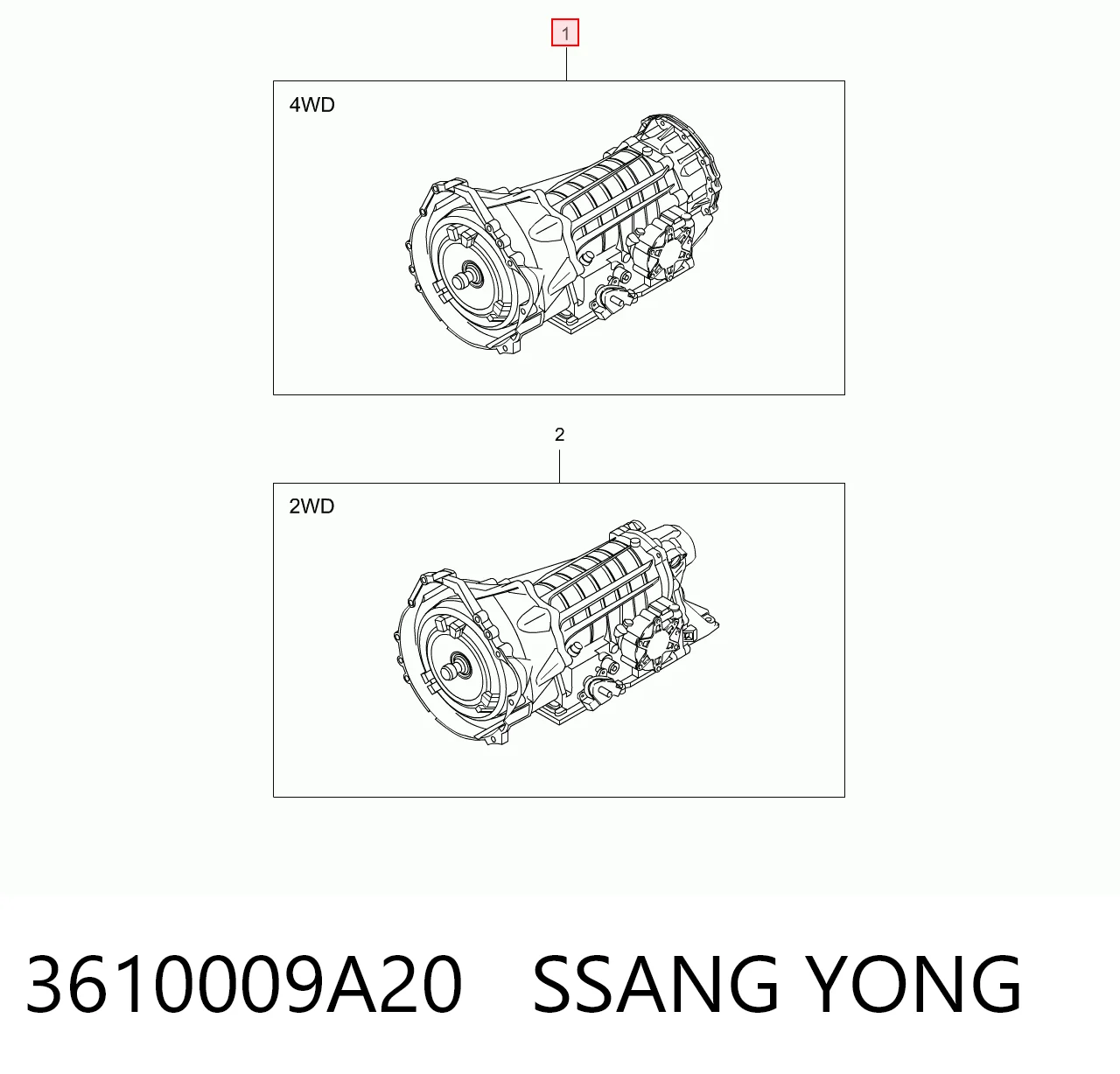 Коробка передач автомат Ssang Yong 3610009030 цена, от 78660.0 UAH