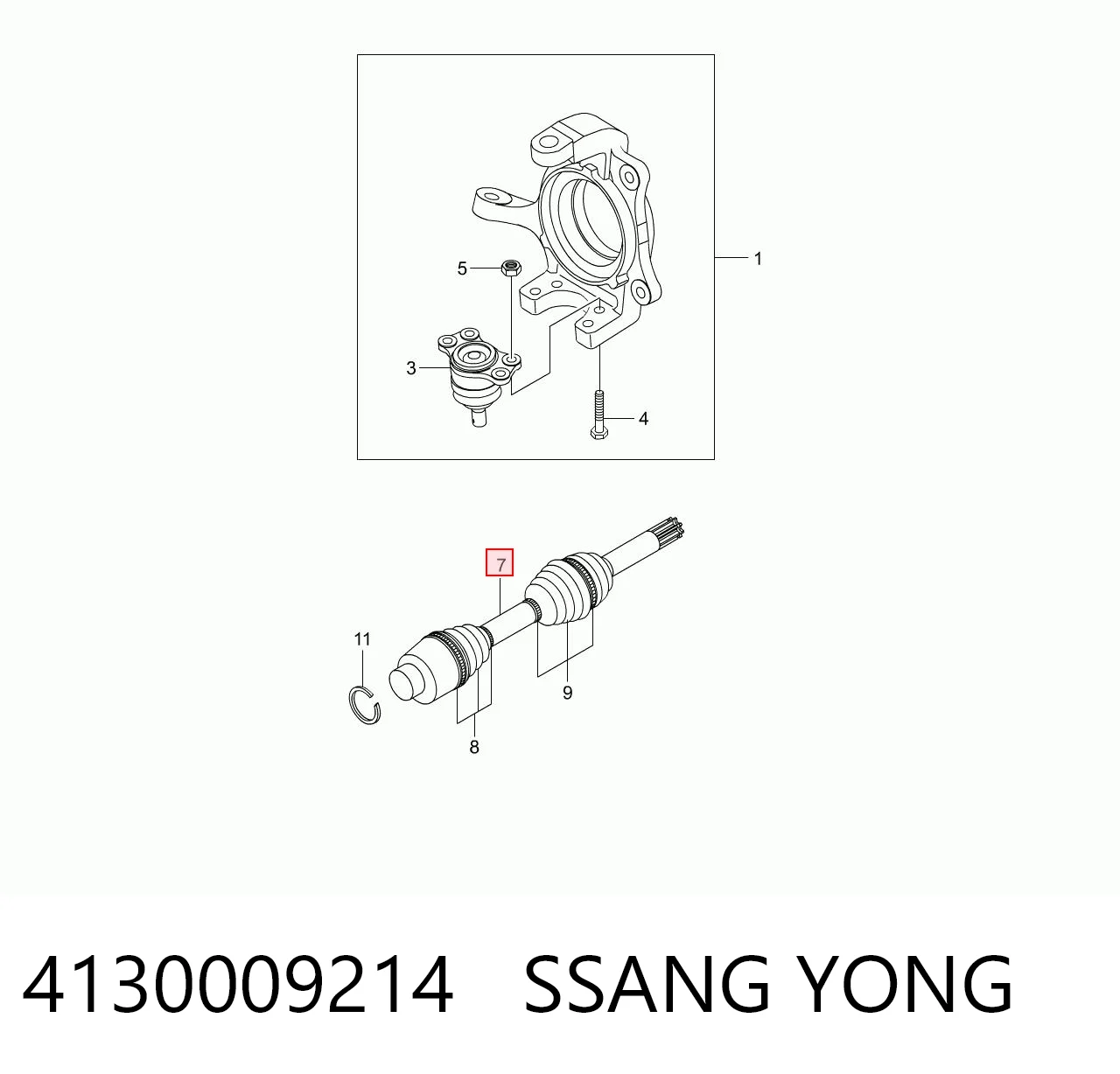 Привод передний правый Tangun J31002 цена, от 415.99 USD