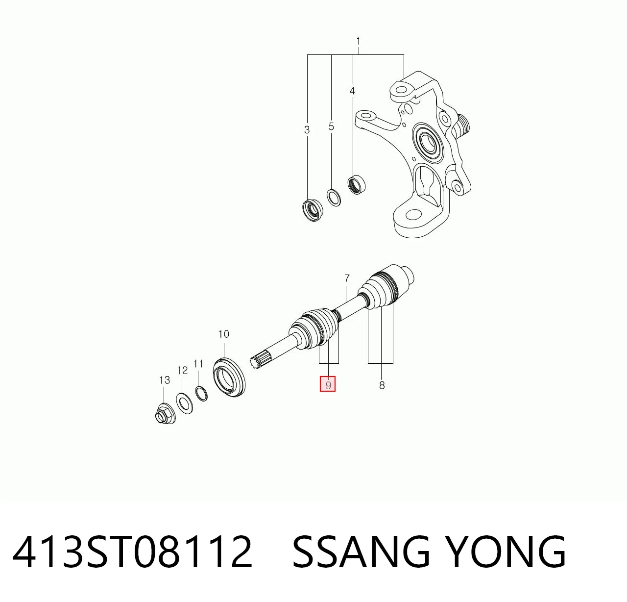 Чехол шруса SsangYong Rexton I внедорожник (RJ) (2002 - 2006) цена, от 12.01 USD