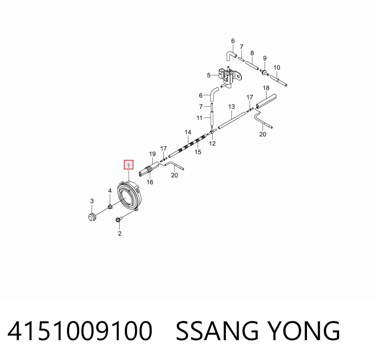 4151009100 Ssang Yong Муфта подключения переднего моста