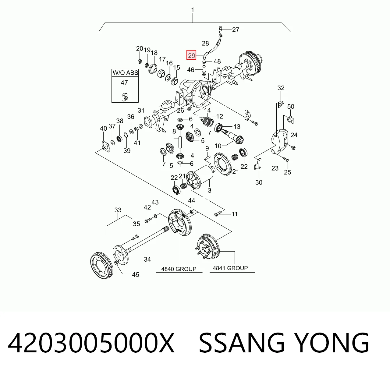 4203005000X Ssang Yong