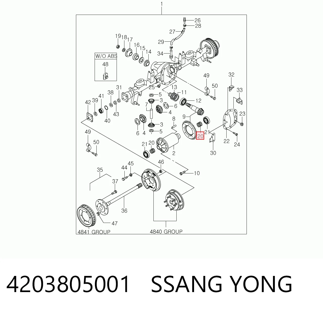 4203805001 Ssang Yong