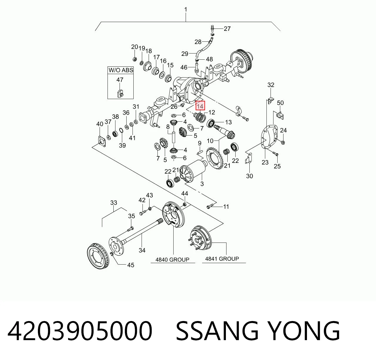 4203905000 Ssang Yong