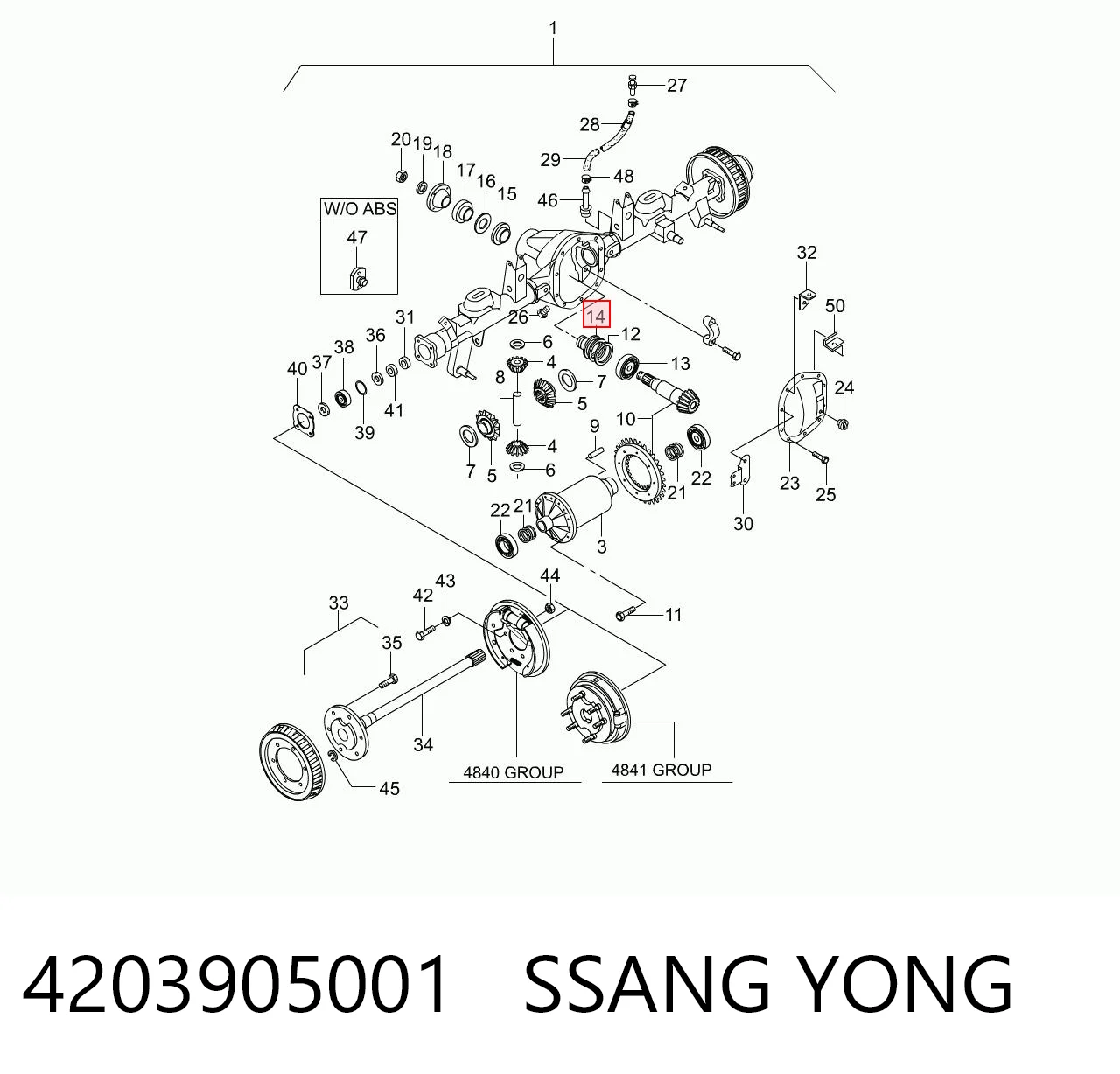 4203905001 Ssang Yong