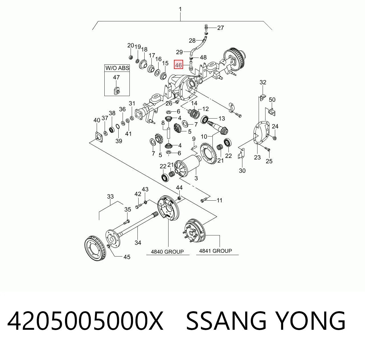 4205005000X Ssang Yong