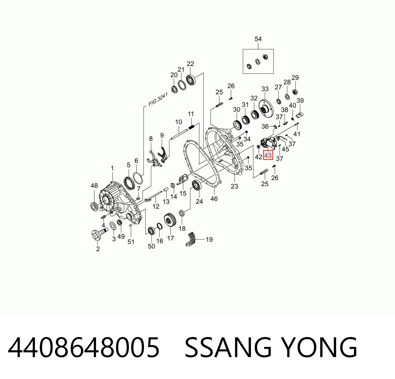4408648005 Ssang Yong Двигатель управления раздаточной коробкой