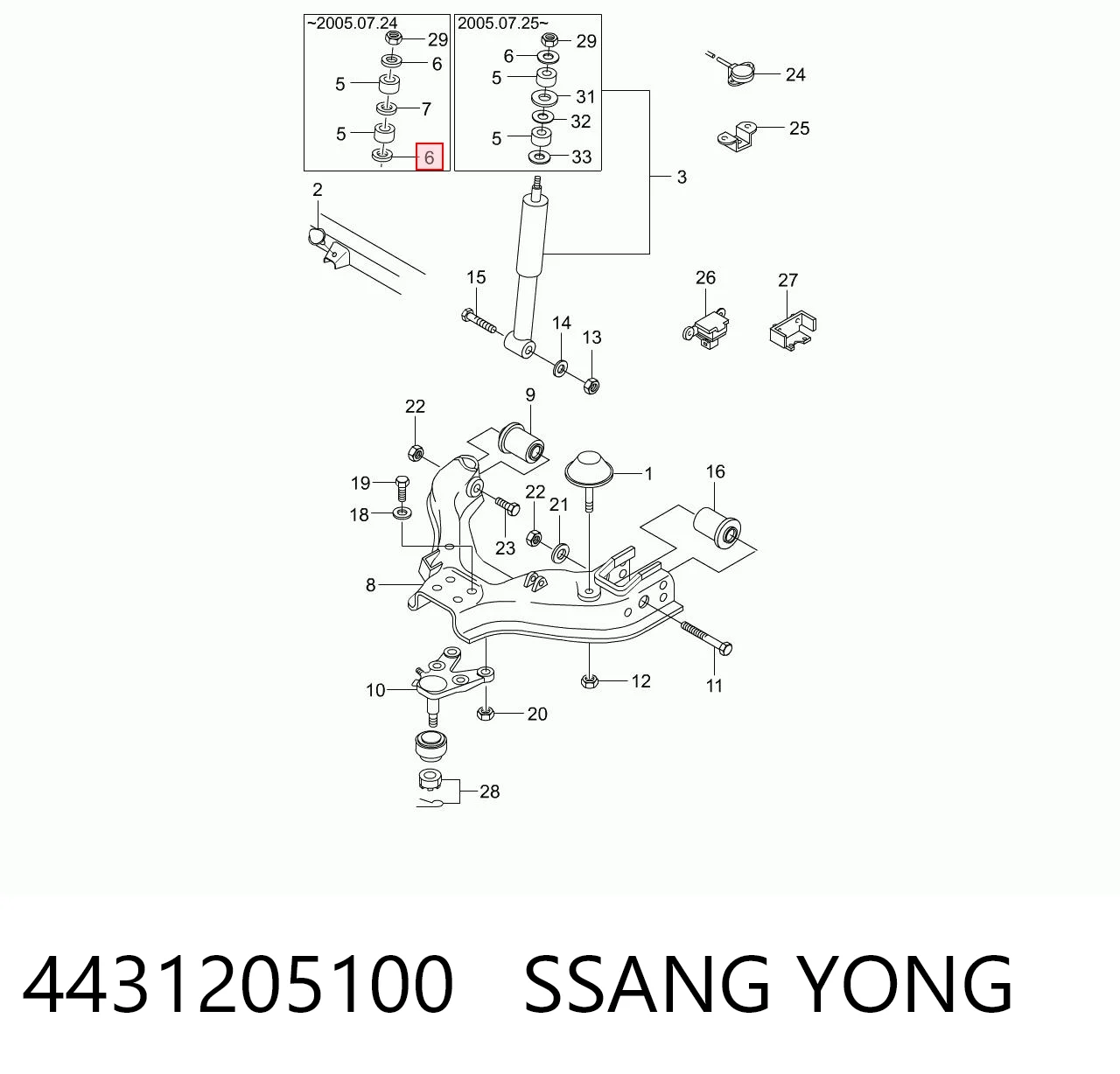 4431205100 Ssang Yong