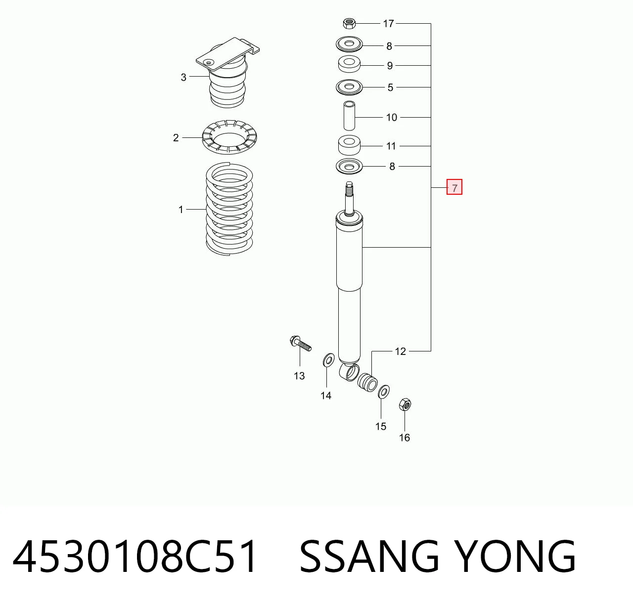 Амортизатор задний S32002 Tangun