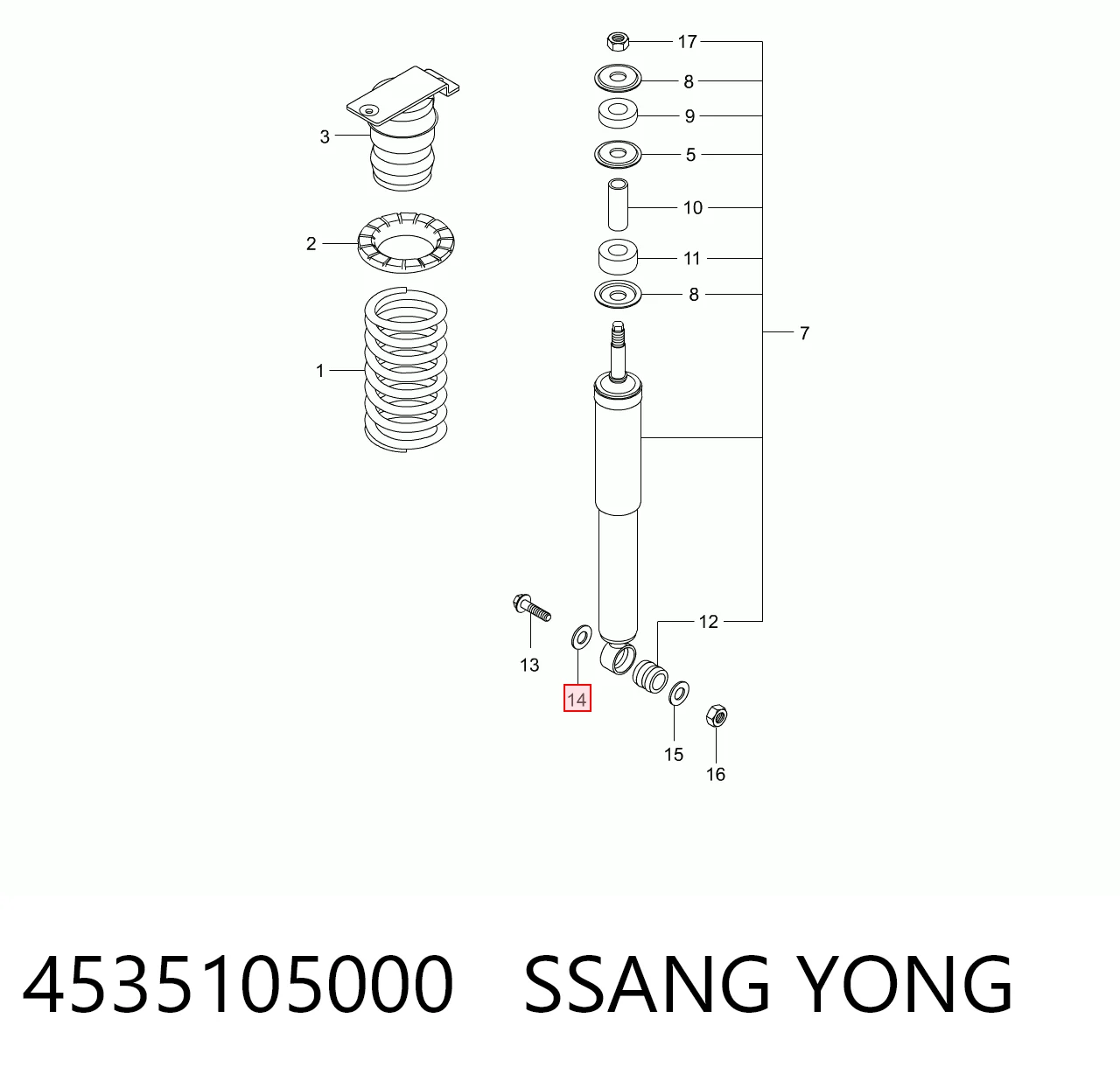 4535105000 Ssang Yong