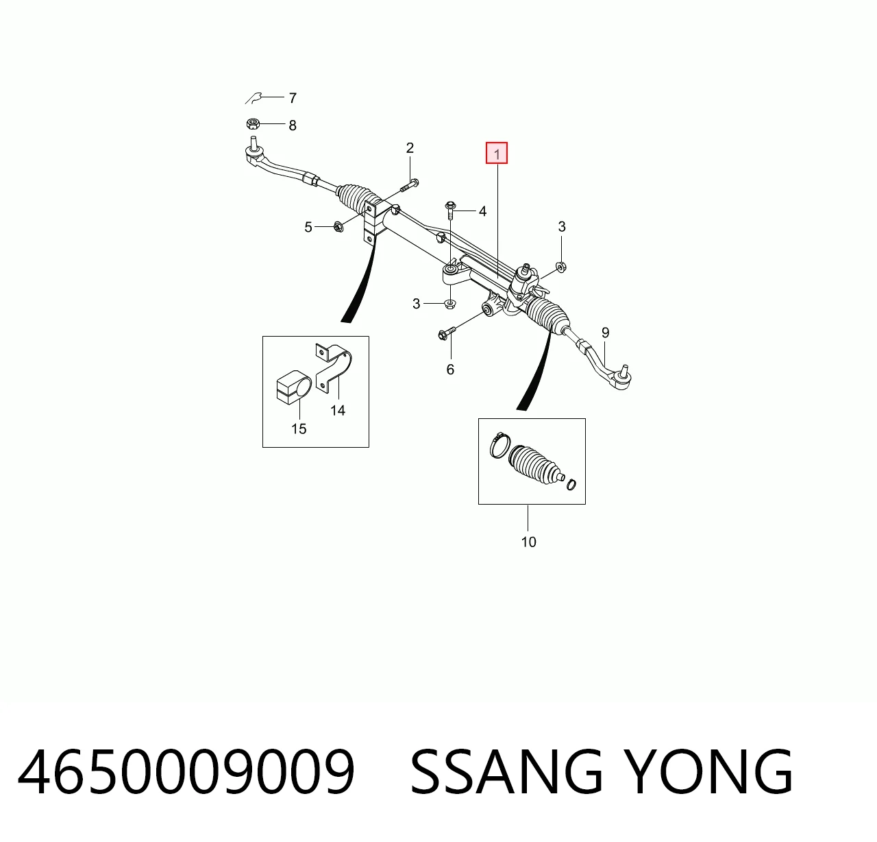 Купить 465000900D Hyundai/Kia Рулевая рейка
