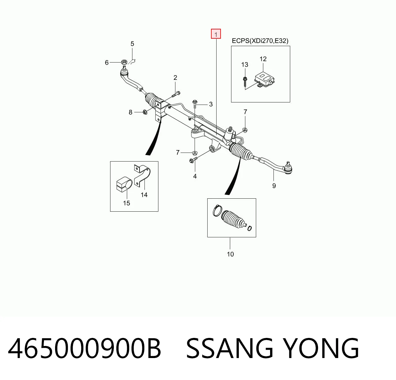 465000900D Hyundai/Kia Управление рулевое в сборе