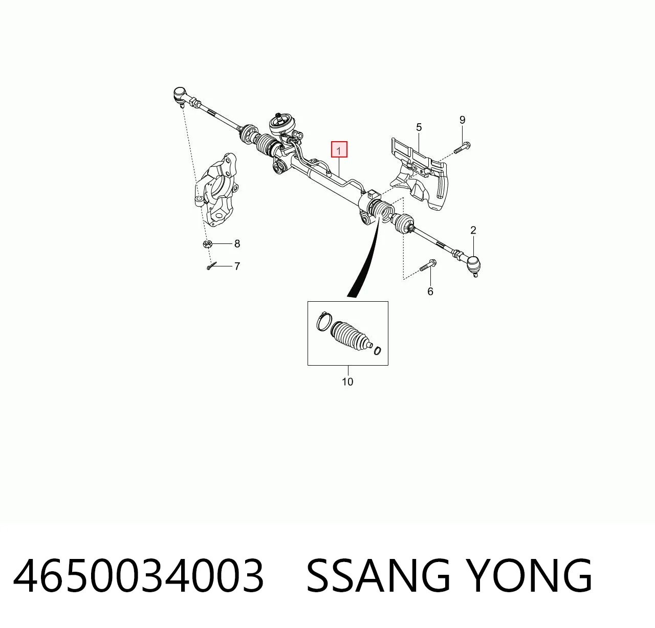 Реечный рулевой механизм Mando MTG010913 цена, от 403.80 USD