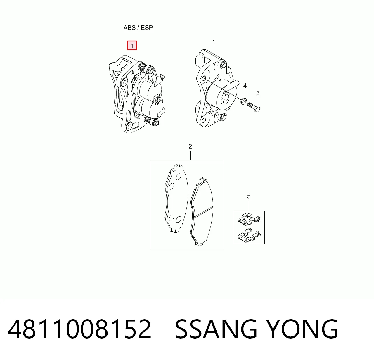 Супорт тормзной Ssang Yong 4811008151 цена, от 13.28 USD