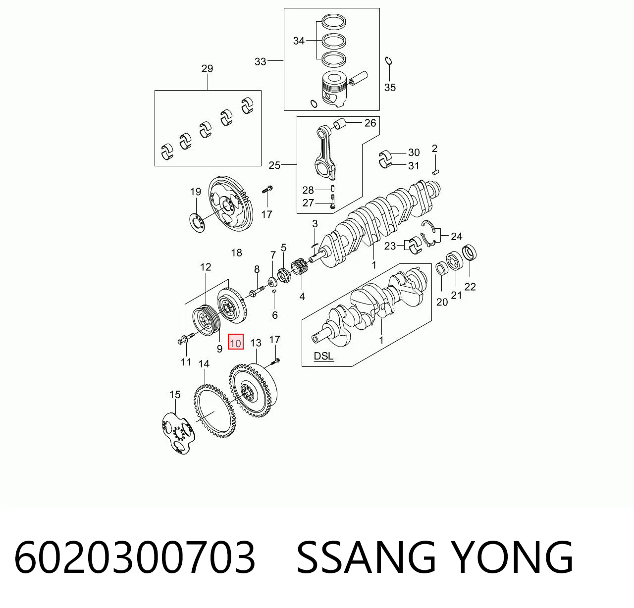 6020300703 Ssang Yong