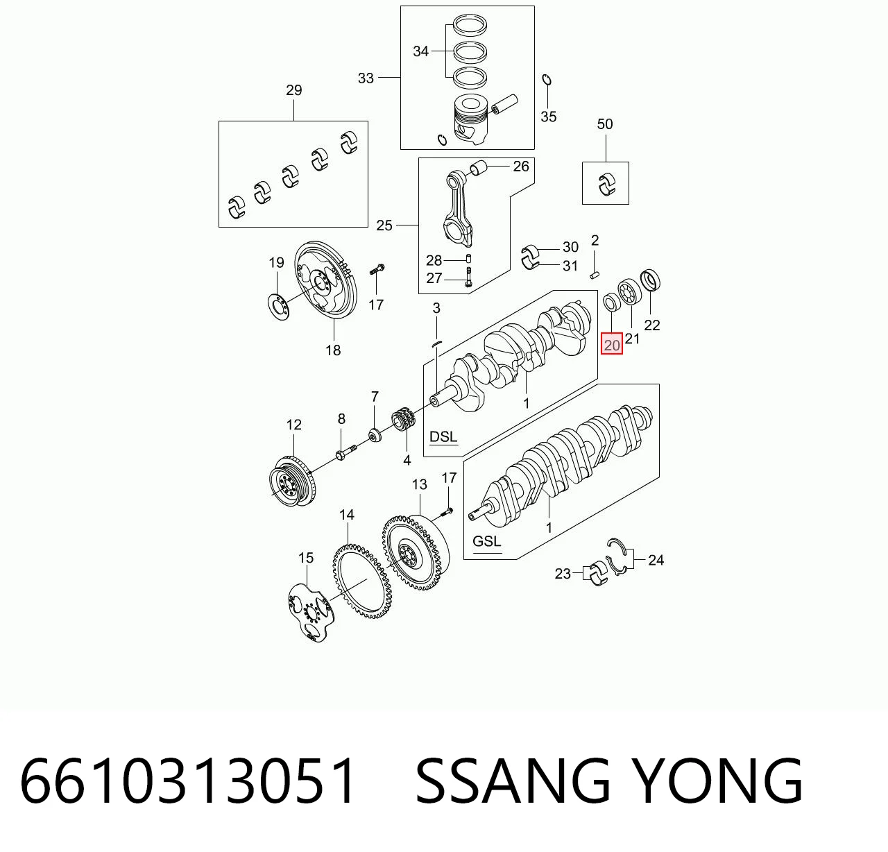 6610313051 Ssang Yong