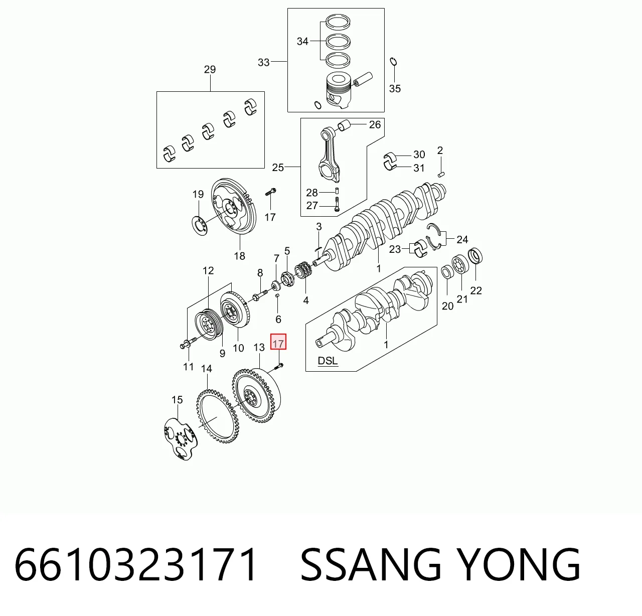 6610323171 Ssang Yong