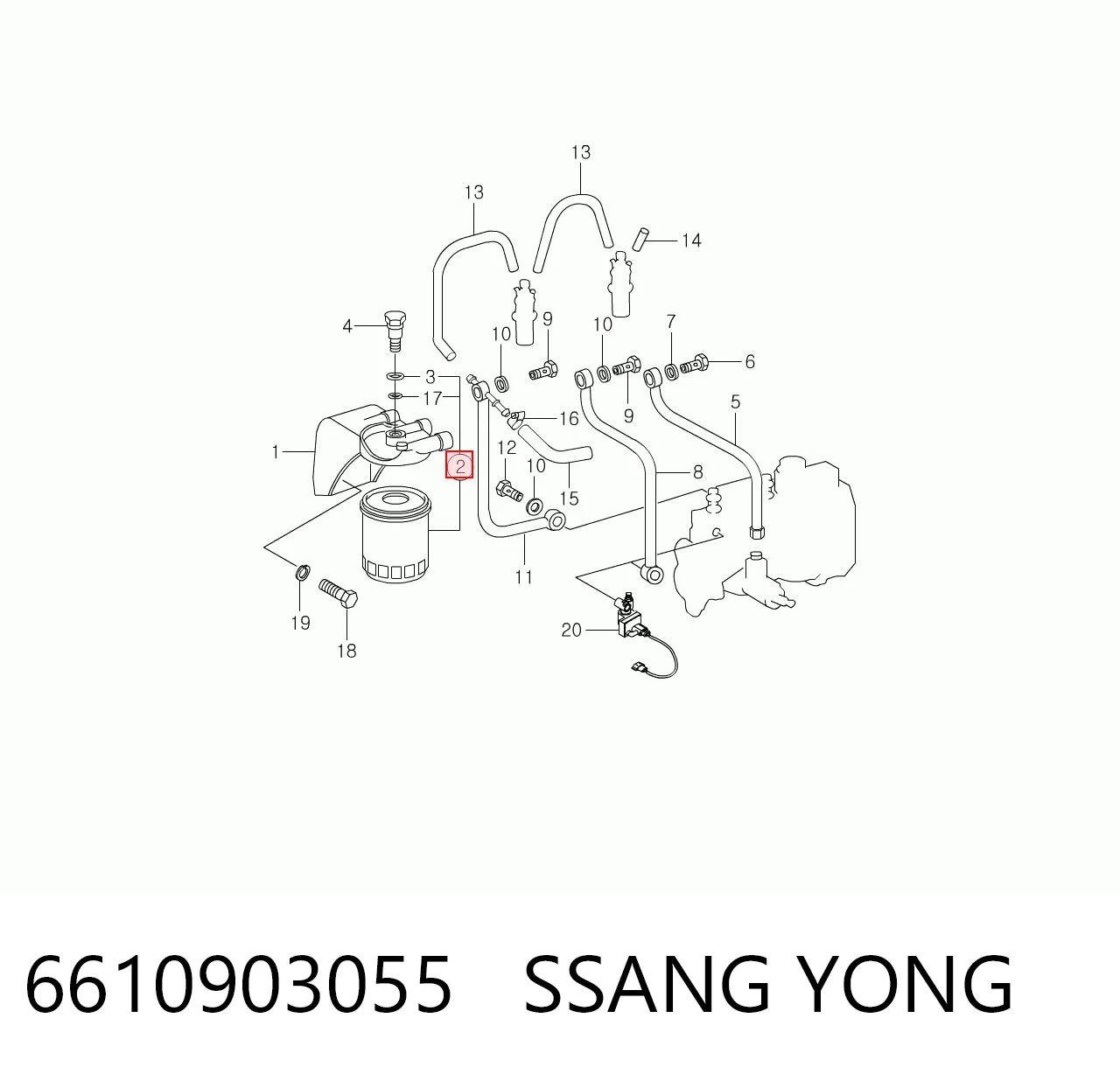 6610903055 Ssang Yong