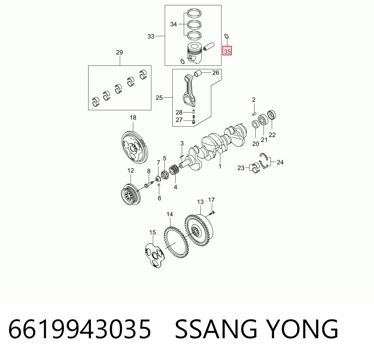 6619943035 Ssang Yong