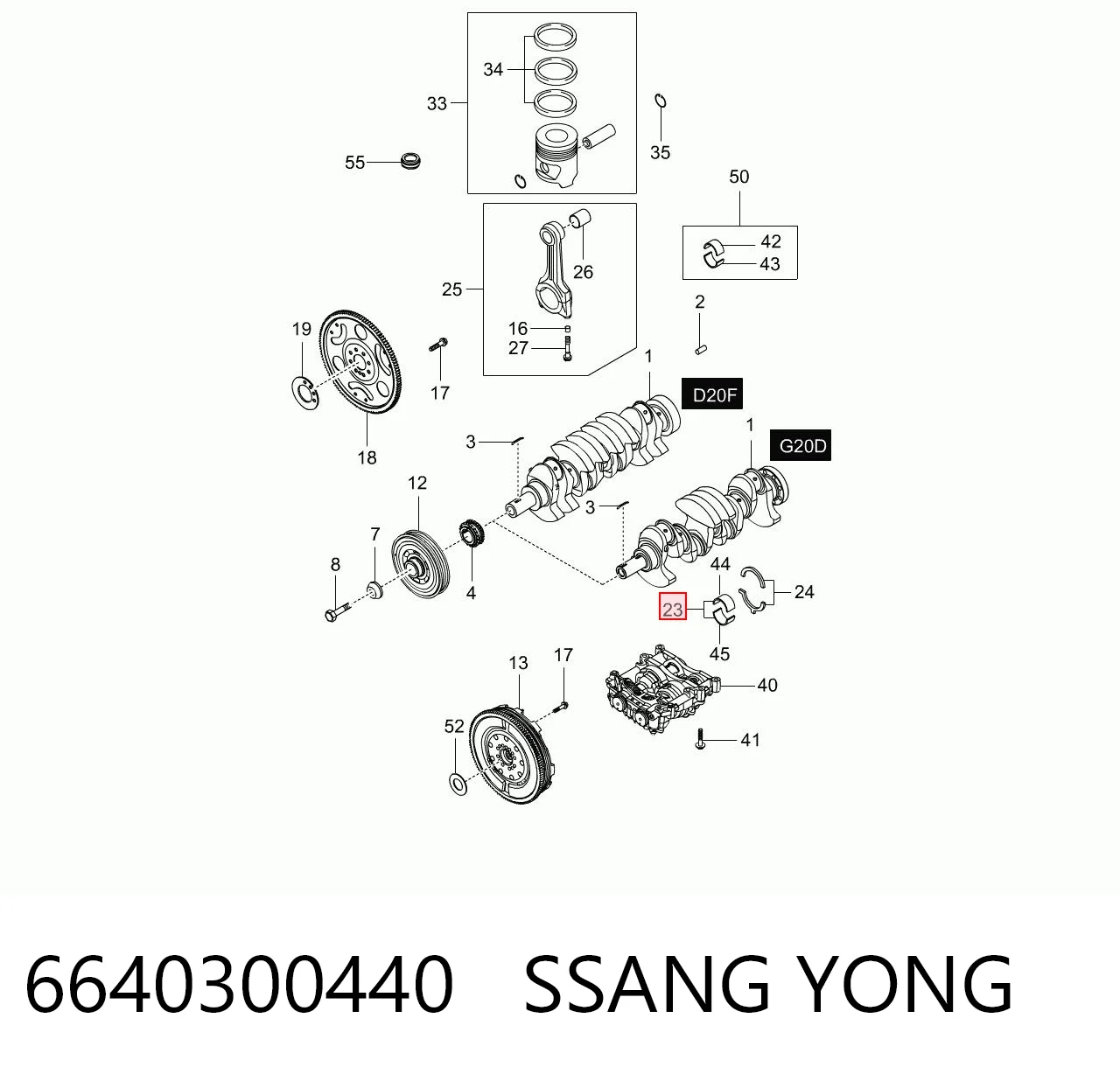 6640300440 Ssang Yong 