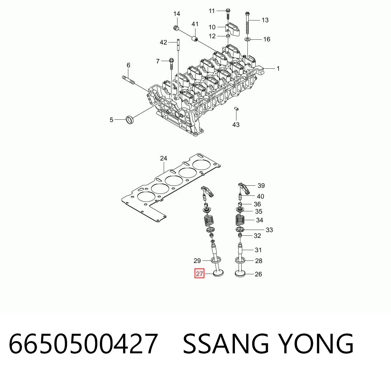 Выпускной клапан двигателя SAT ST6650500427 цена, от 11.78 USD