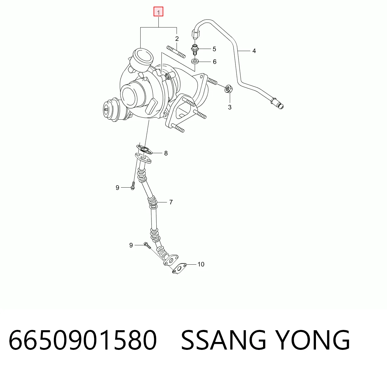 Турбонагнетатель SsangYong Rexton I внедорожник (RJ) (2002 - 2006) цена, от 211.74 USD