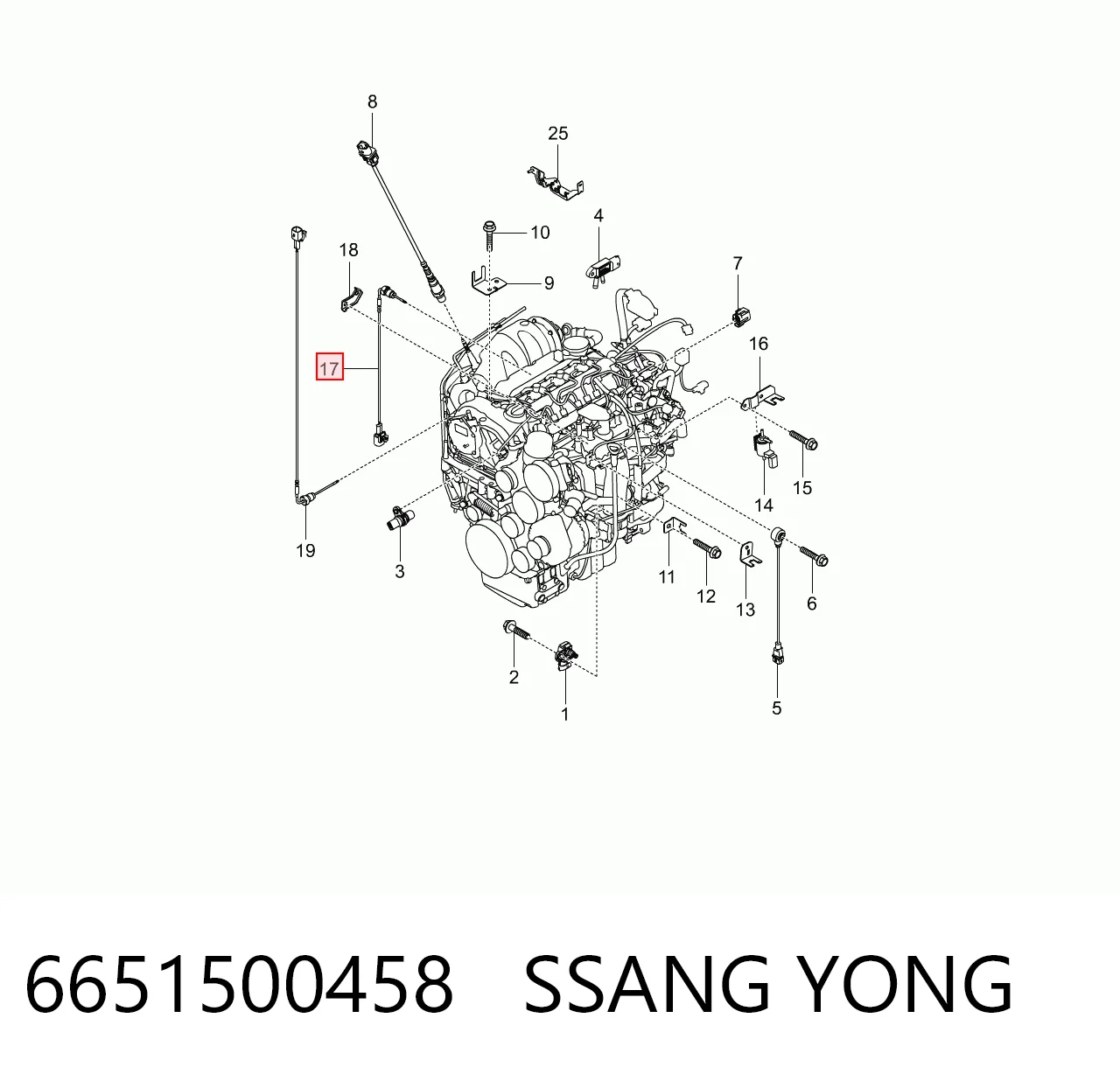 6651501058 Hyundai/Kia Датчик температуры отработавших газов (ОГ), до катализатора