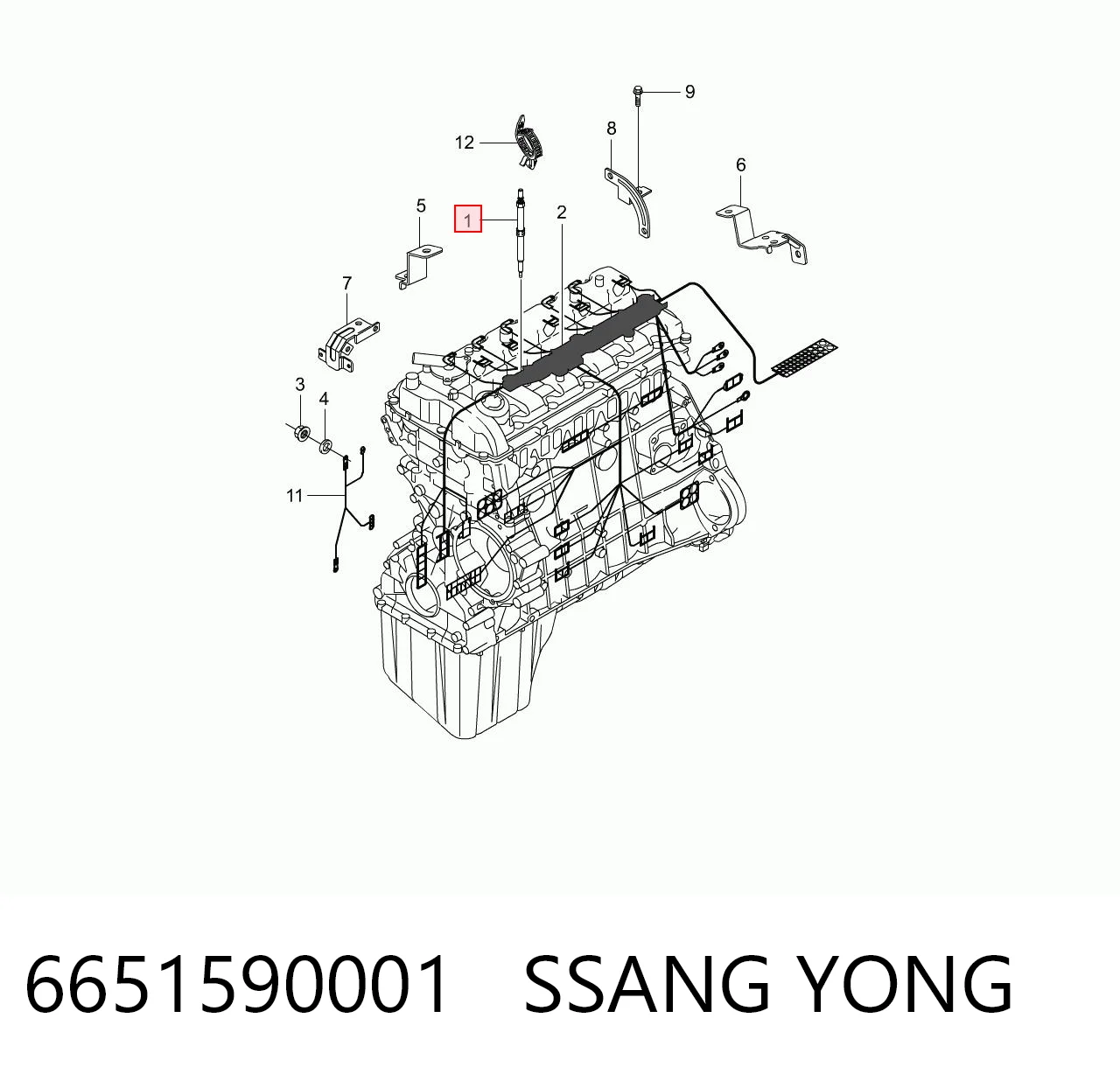 Свечи накала SsangYong Rexton I внедорожник (RJ) (2002 - 2006) цена, от 4.72 USD