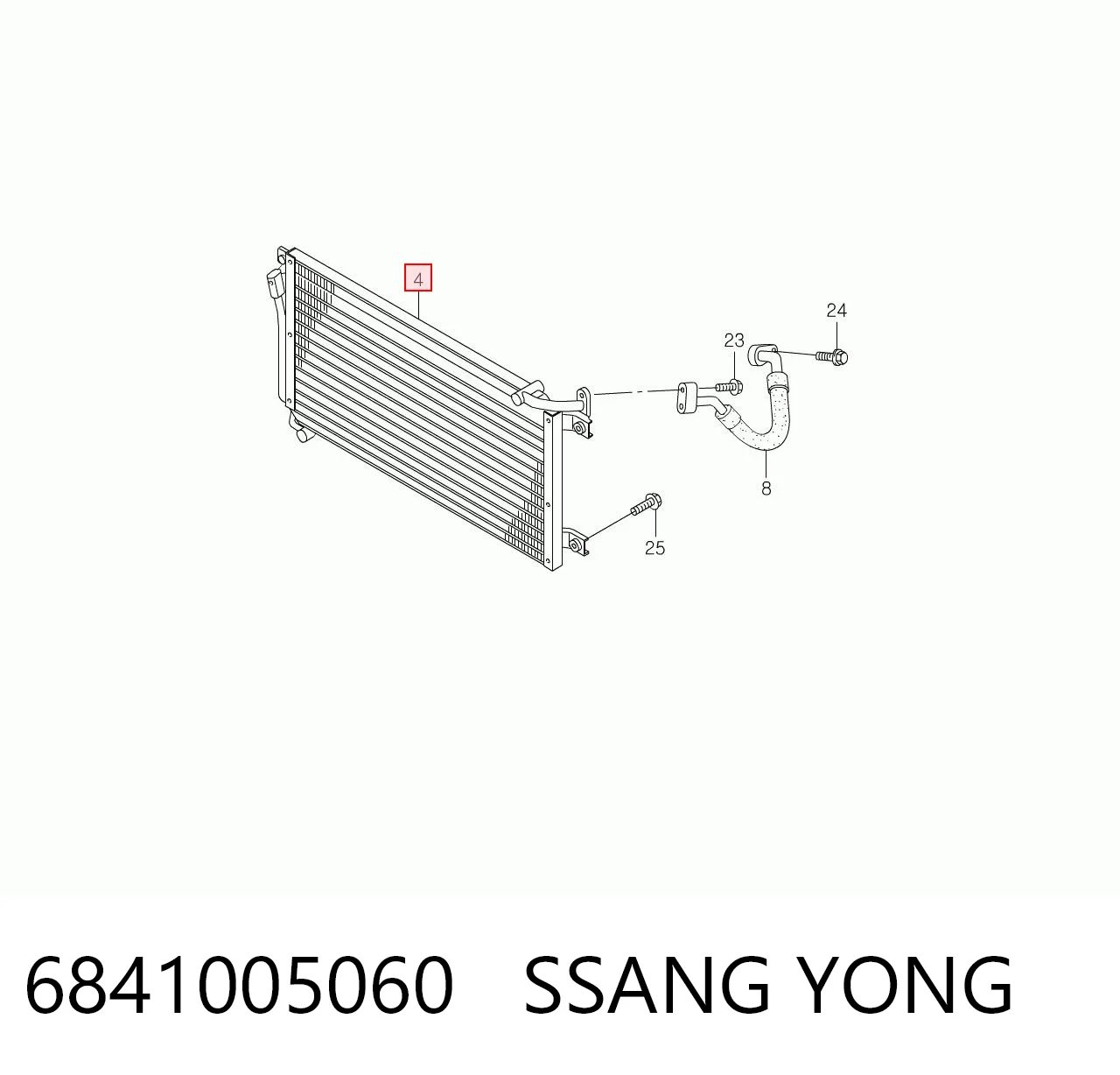Радиатор кондиционера SSANG YONG 6841005060