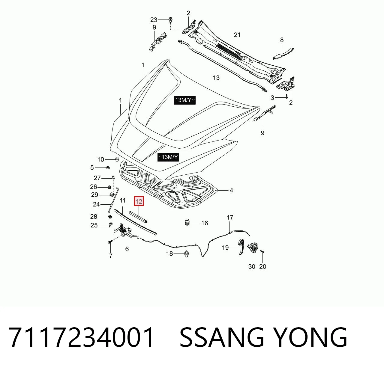 7117234001 Ssang Yong