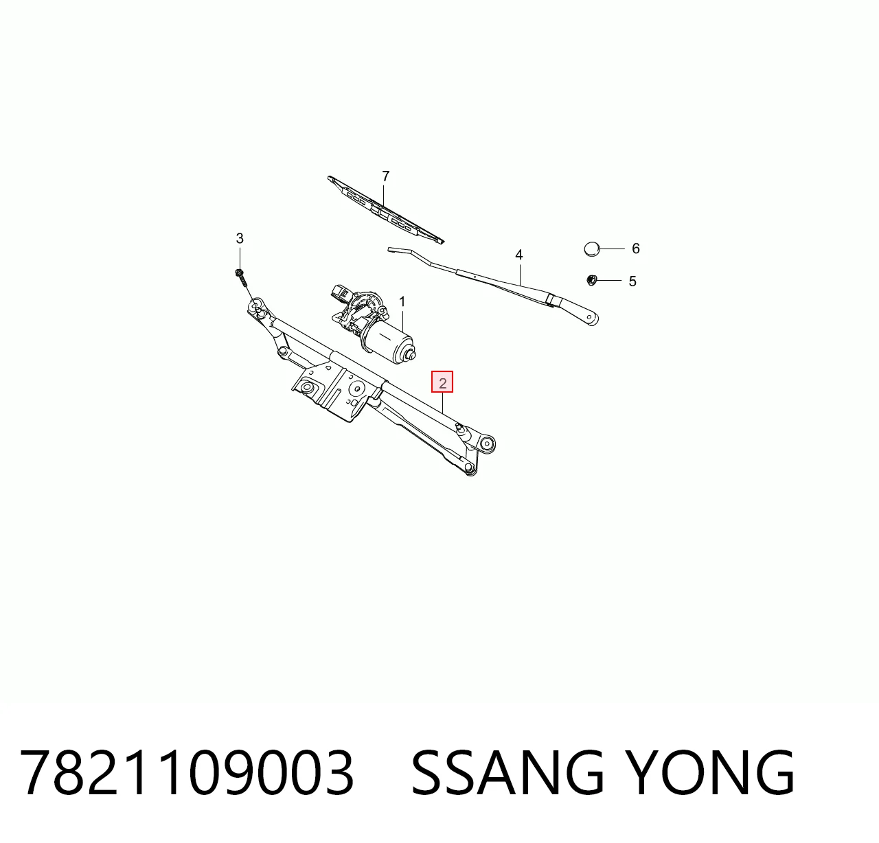 7821109003 Ssang Yong Трапеция стеклоочистителя