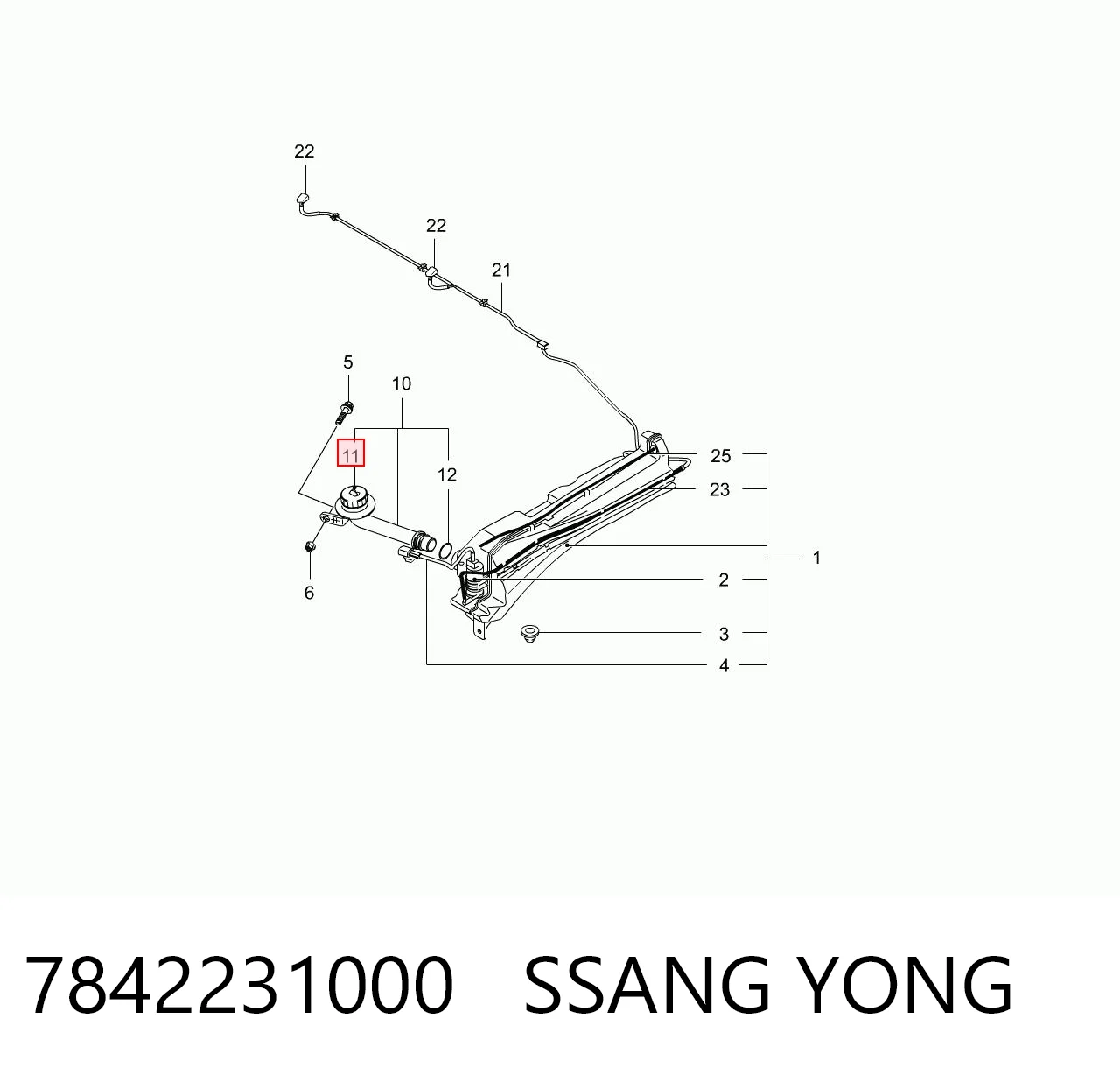 7842231000 Ssang Yong