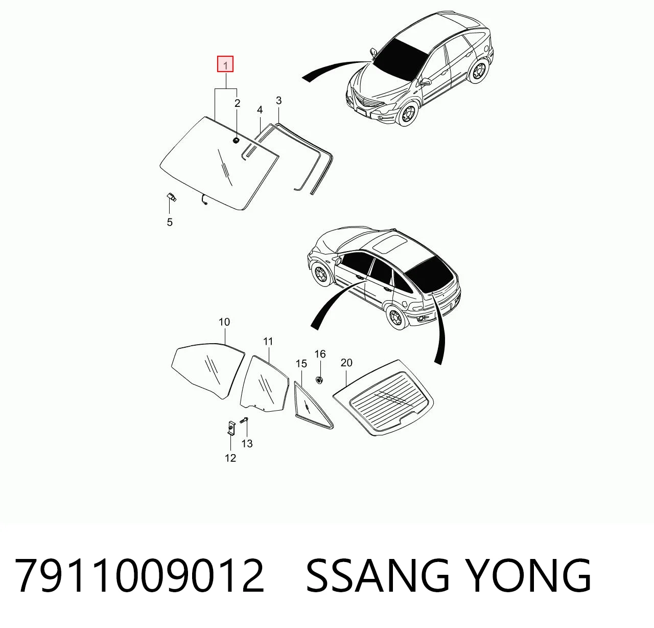 Стекло лобовое XYG GS6601D12 цена, от 91.36 USD