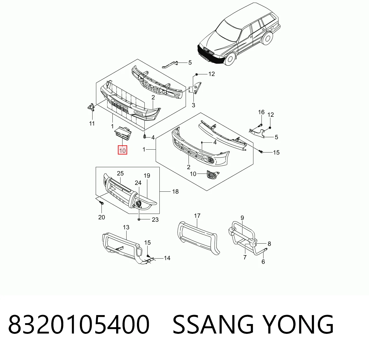 8320105400 Ssang Yong