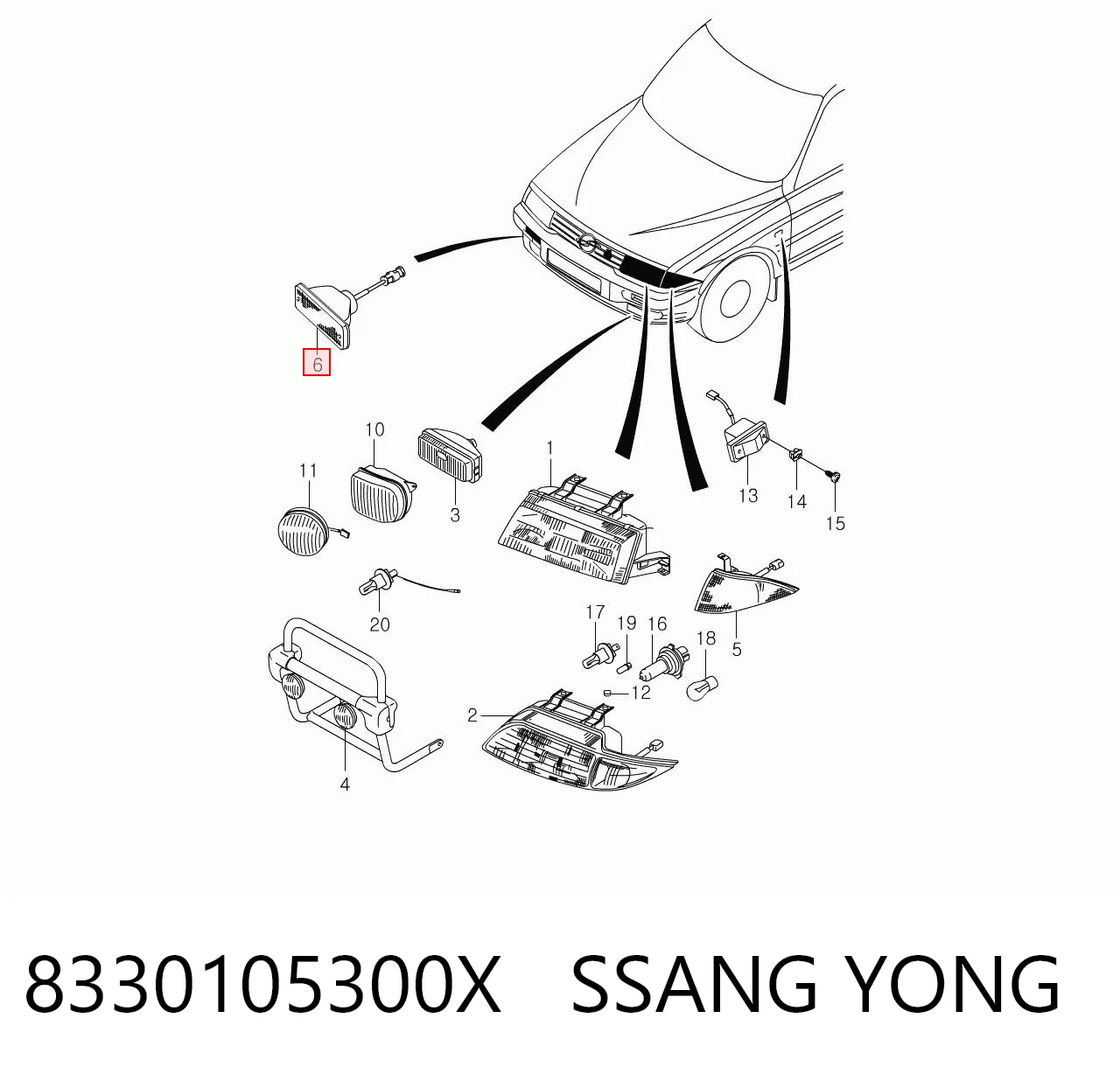 8330105300X Ssang Yong