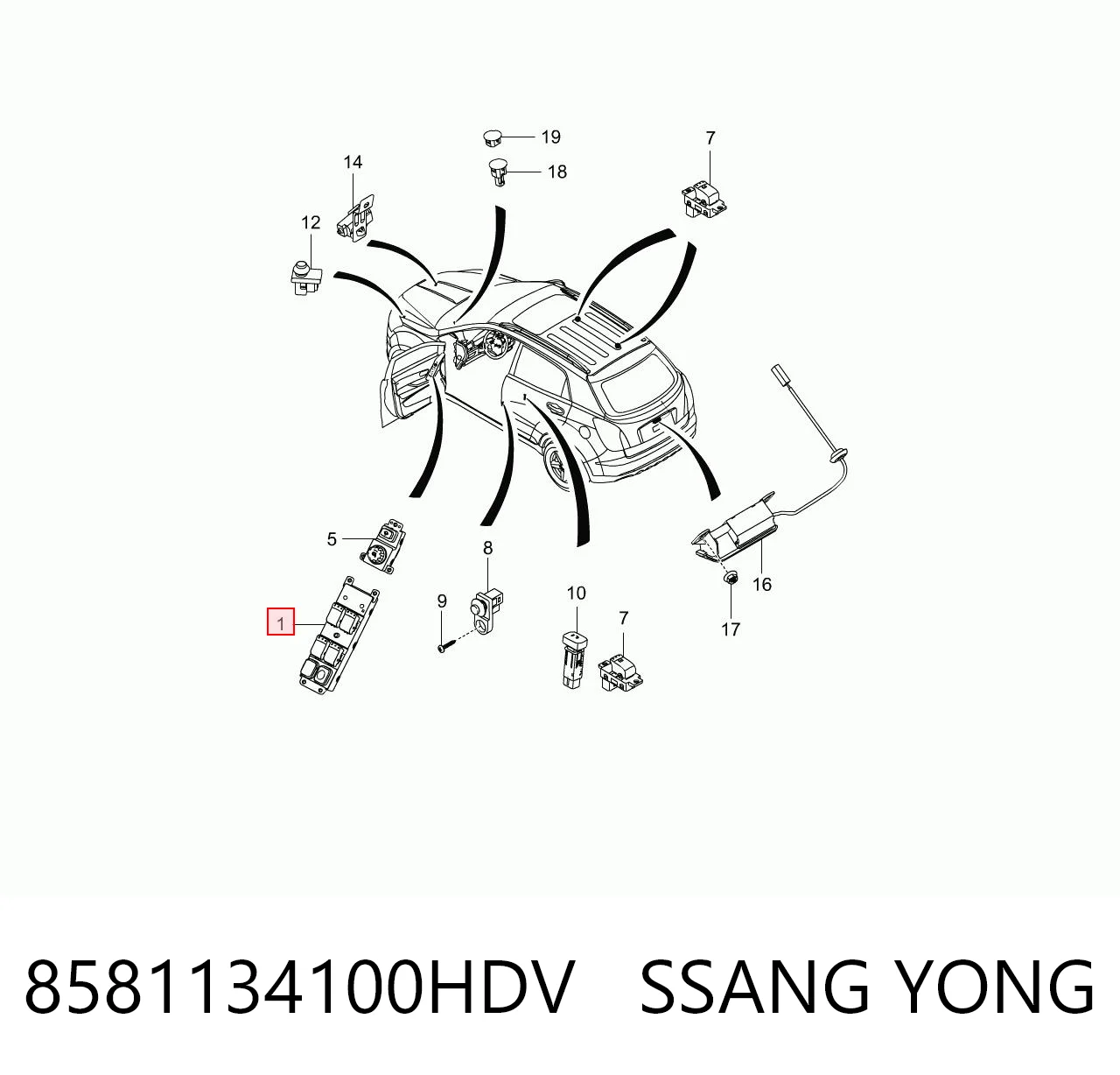 8581134100HDV Ssang Yong 